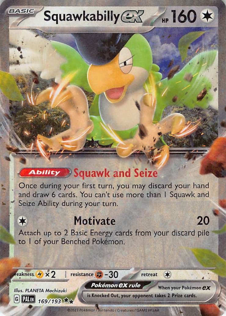 Squawkabilly ex 169/193 Paldea Evolved Holofoil