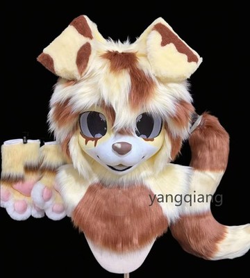 Fursuit Long Fur Husky Fox Mascot Head Party Halloween Fur Cosplay-Promotion