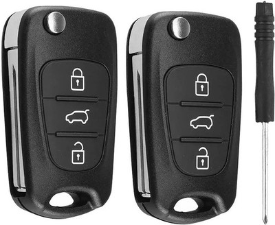 Car Key Case 3 Buttons ABS Plastik 2 Stück 6x3x1 cm