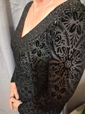 Thalia Sodi Women's Long Black Dress Evening Gown Size Small