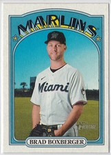 2021 Topps Heritage Baseball BRAD BOXBERGER Flip Stock Glossy Back #492 SSP /5 !