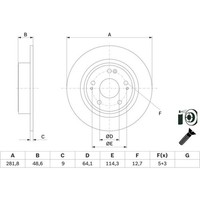 2X Bosch 0 986 479 D89 Bremsscheibe FüR Honda Hr V Ru