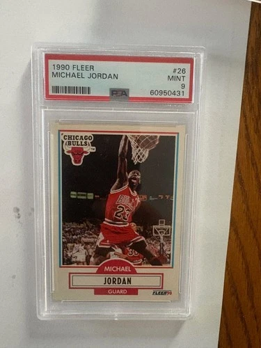 1990 FLEER CARD# 26 MICHAEL JORDAN PSA 9 MINT