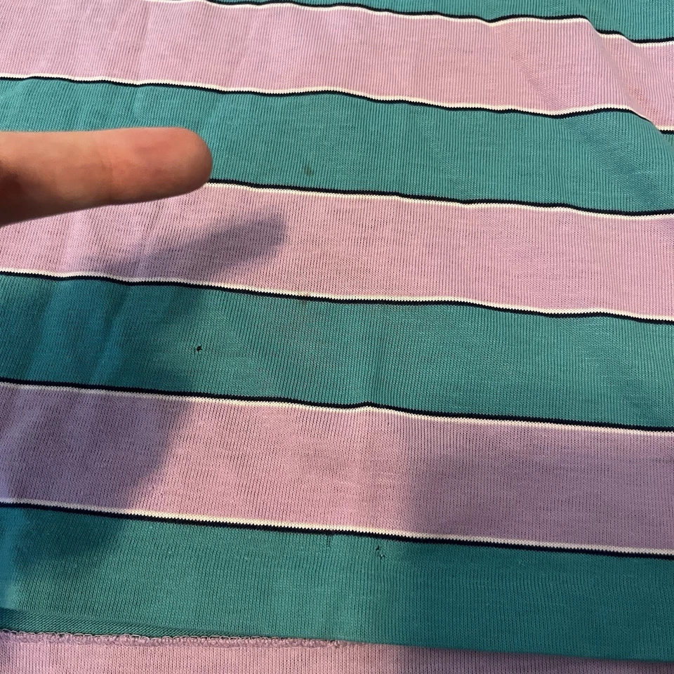 Vintage iZod lacoste striped polo shirt thin soft multicolor size 20 - Image 4 of 4
