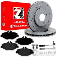 Zimmermann Sport Bremsscheiben + BelÄGe Vorne FüR Mercedes E-KLASSE W211 S211