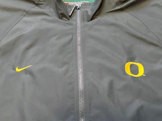 Oregon Ducks Vintage Nike Green Full Zip Lightweight Jacket Size XLarge XL VTG thumbnail 2
