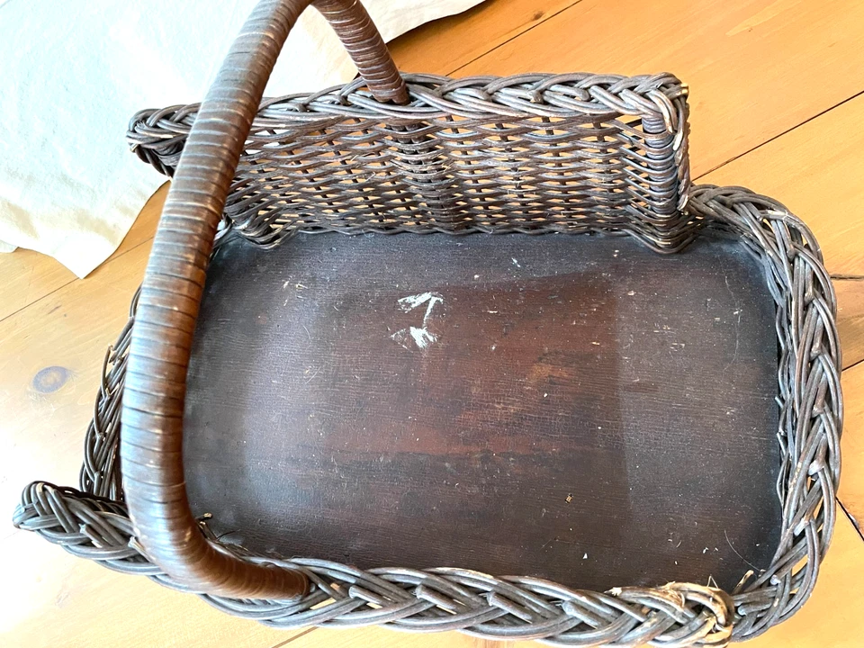 SOPORTE DE REGISTRO/REVISTA NATURAL de mimbre Heywood-Wakefield siglo XIX victoriano Foto 3 de 4