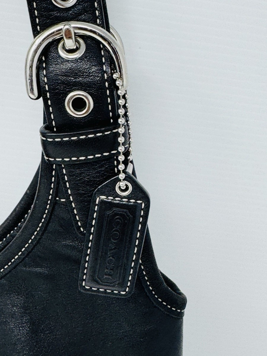 COACH 9249 ソーホー ホーボー レザー ワンショルダーバッグ ブラック Vintage Coach Soho Hobo Black Leather Buckle Shoulder Bag # 9249