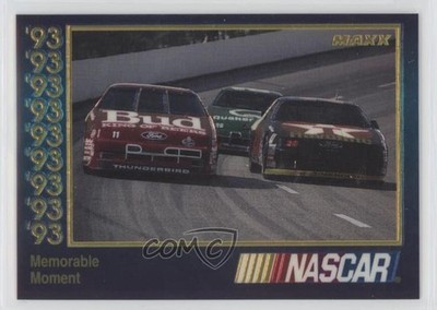 1993 Maxx Premier Plus Memorable Moment Bill Elliott Davey Allison #29 HOF 8d2