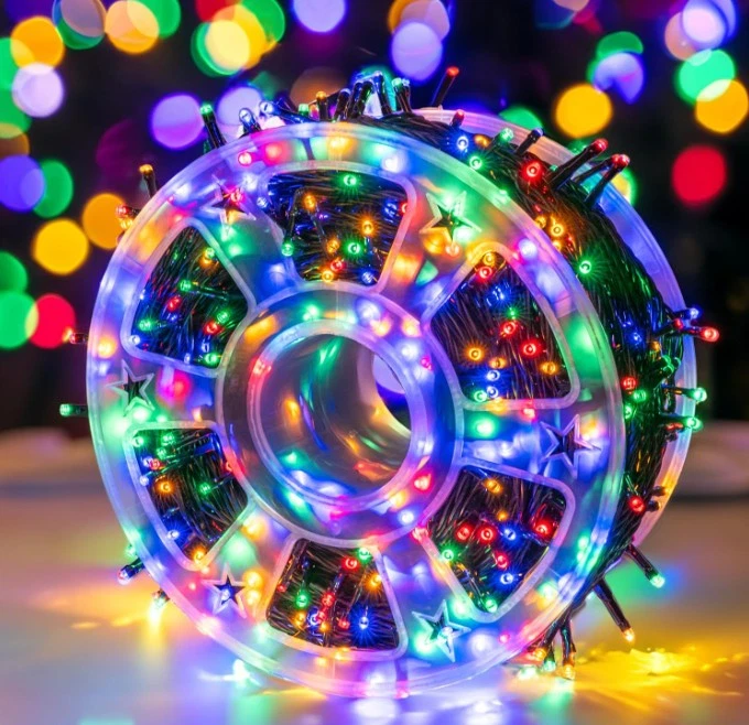 Multicolor 200/300/500 LED Christmas String Lights Waterproof 8 Mode Fairy Light - Image 3 of 4