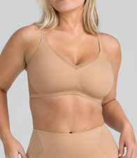 Honeylove Liftwear Crossover Bra LARGE SAND NUDE NWT