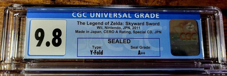 2011 The Legend of Zelda: Skyward Sword Japanese Version 25th Sealed CGC 9.8 A++ - Image 3 of 3