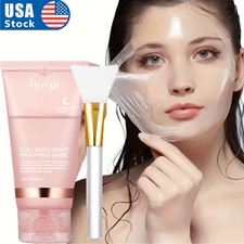 Collagen Wrapping Night Mask, Overnight Peel Off Hydrolyzed Collagen Facial Mask