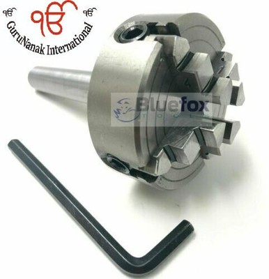 4 Backen Selbstzentrierendes Mini Drehfutter 65 mm mit MT 3 Schaft Dorn Premium