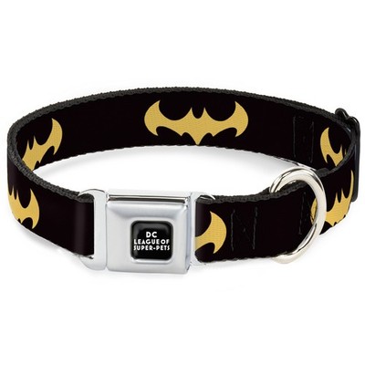 Dog Collar DCFB-DC LEAGUE OF SUPER-PETS Logo Full Color Black/White  (US IMPORT)