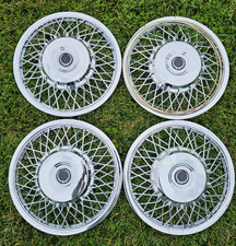 Vintage 15 Wire Spoke Wheel Covers Hubcaps Set Of 4 Chrome Lowrider Kh 501 Gm