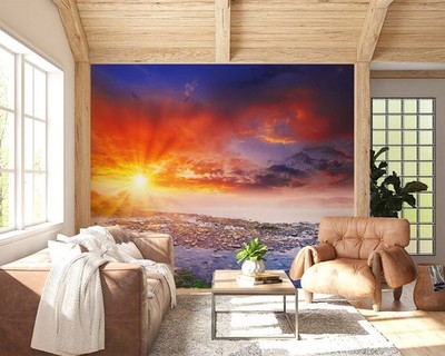 3D Sunny Sea A1801 Wallpaper Wall Murals Removable Self-adhesive Amy