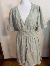 NEW MADEWELL Ruffle Sophia Dress (Linen & Viscose) - Size Large