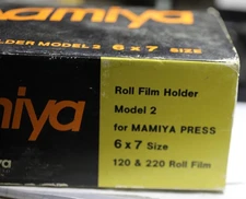  Mamiya Press 6x7 Model 2 II Roll Film Back Holder w/dark slide US seller