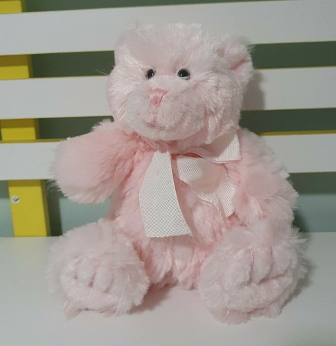 PINK TEDDY BEAR TEDDY TIME 22CM PINK BOW