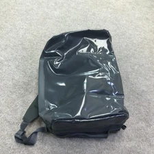 Gray Waterproof PVC Tarpaulin Backpack Roll Top Style Travel Outdoor Bag