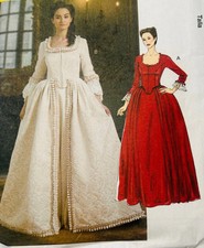McCalls Renaissance Dress Historical Costume Sewing Pattern M7965 Sz 6-14 UNCUT