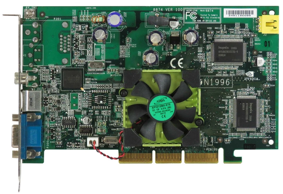 Graphic Card MSI Nvidia GEFORCE4 MX440 64MB MS-8874 DDR D-Sub AGP - Image 2 of 2
