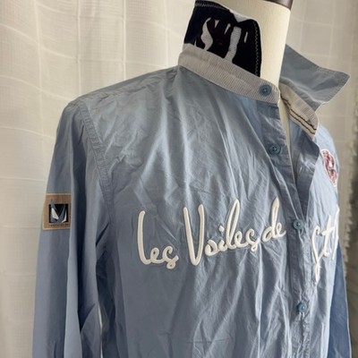 Robe Di Kappa Les Voiles de Saint-Tropez Mens Blue Nautical Button Down Shirt L