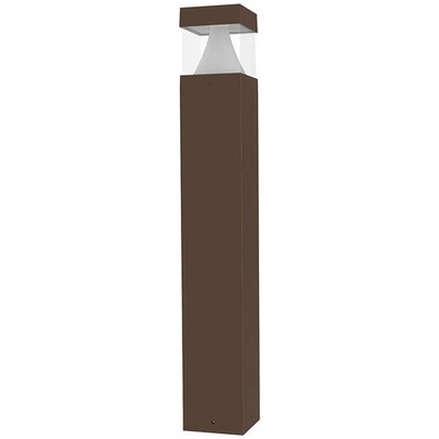 LED Bollard Square Aluminum 42'' Tall Bronze Multi CCT & Multi Power 120-277V AC