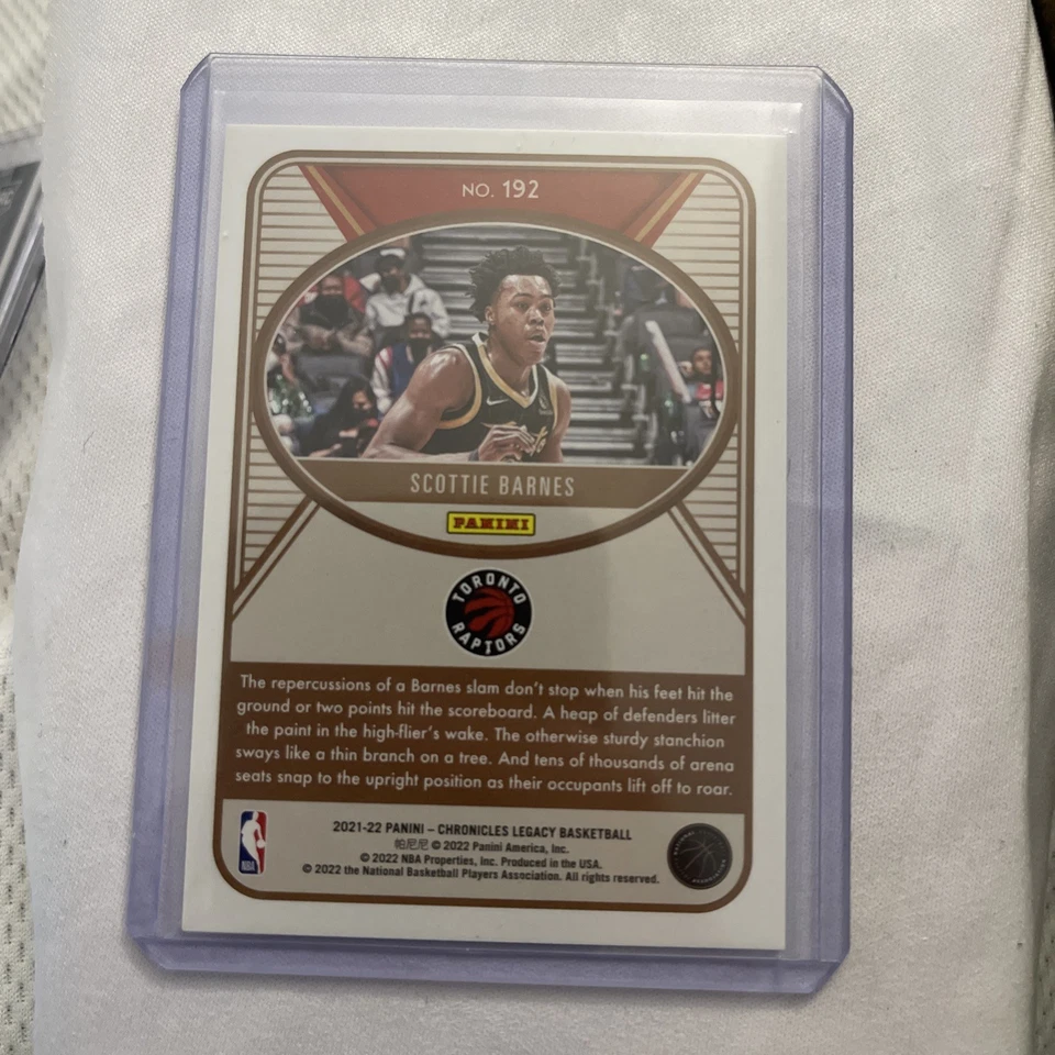 2021-22 Panini Chronicles Legacy Rookie #192 55/75 - Scottie Barnes - Image 2 of 2