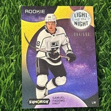 22-23 UD Synergy Hockey Light Up The Night Rookie #LNR-SF Samuel Fagemo /699