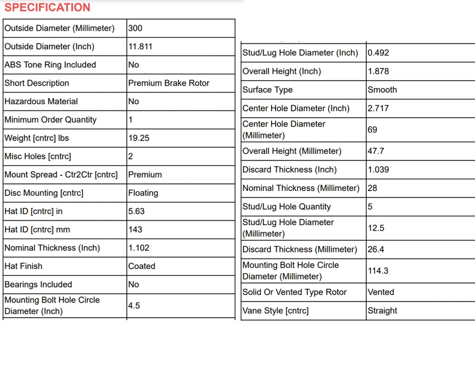 Front Disc Brake Rotors Kit For Hyundai Sonata Kia Forte Optima Sportage Rotor - Image 4 of 4