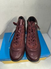 DB Easy B Antelope Burgundy Textile Chukka Boots Size 7 2V New Second 1004