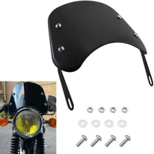 Black For Honda CB 250 350 400 500 650 with 7'' Headlight Windshield Deflector