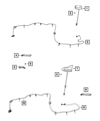 Genuine Mopar 2015-2017 Dodge Challenger Antenna Body Cable 5NU67LAUAC - Image 4 of 4