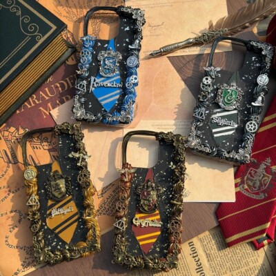 For iPhone 16 15 14 Pro Max Custom Handmade Harry Potter  Cream Glue Phone Case
