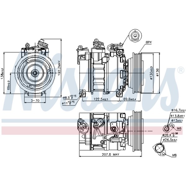 Kompressor Klimaanlage FüR Alfa Romeo 156 Sportwagon 166 Lancia Kappa Lybra SW-image