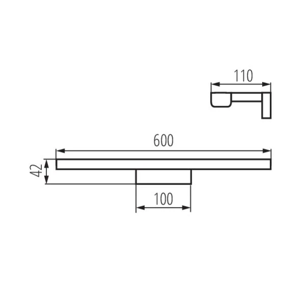 Luz de pared LED cromada sobre espejo para tocador de baño IP44 600lm 12W 4000K