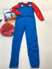 Disguise Super Mario Big Kid Costume Jumpsuit with Hat and Mustache L 10-12