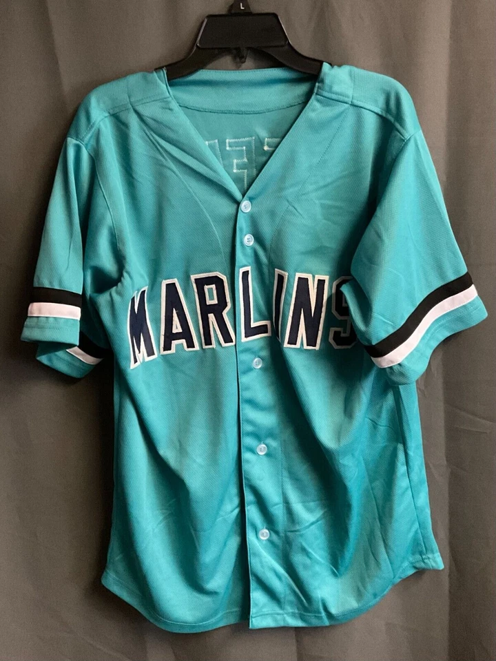 Gary Sheffield Signed Teal Marlins Baseball Jersey AUTO PSA COA Sz XL - Image 4 of 4