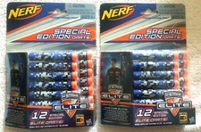 Nerf N-Strike Elite 2 pack x12 Special Edition Elite Darts Pack, Blue B32 