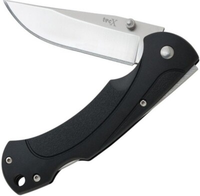 Case XX TecX TL-1 Lock Folding Knife 3.5'' Stainless Steel Blade Black ABS Handle