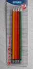 4 Bleistifte - Härtegrad je 1x H, HB, B, 2B Stylex Pencils