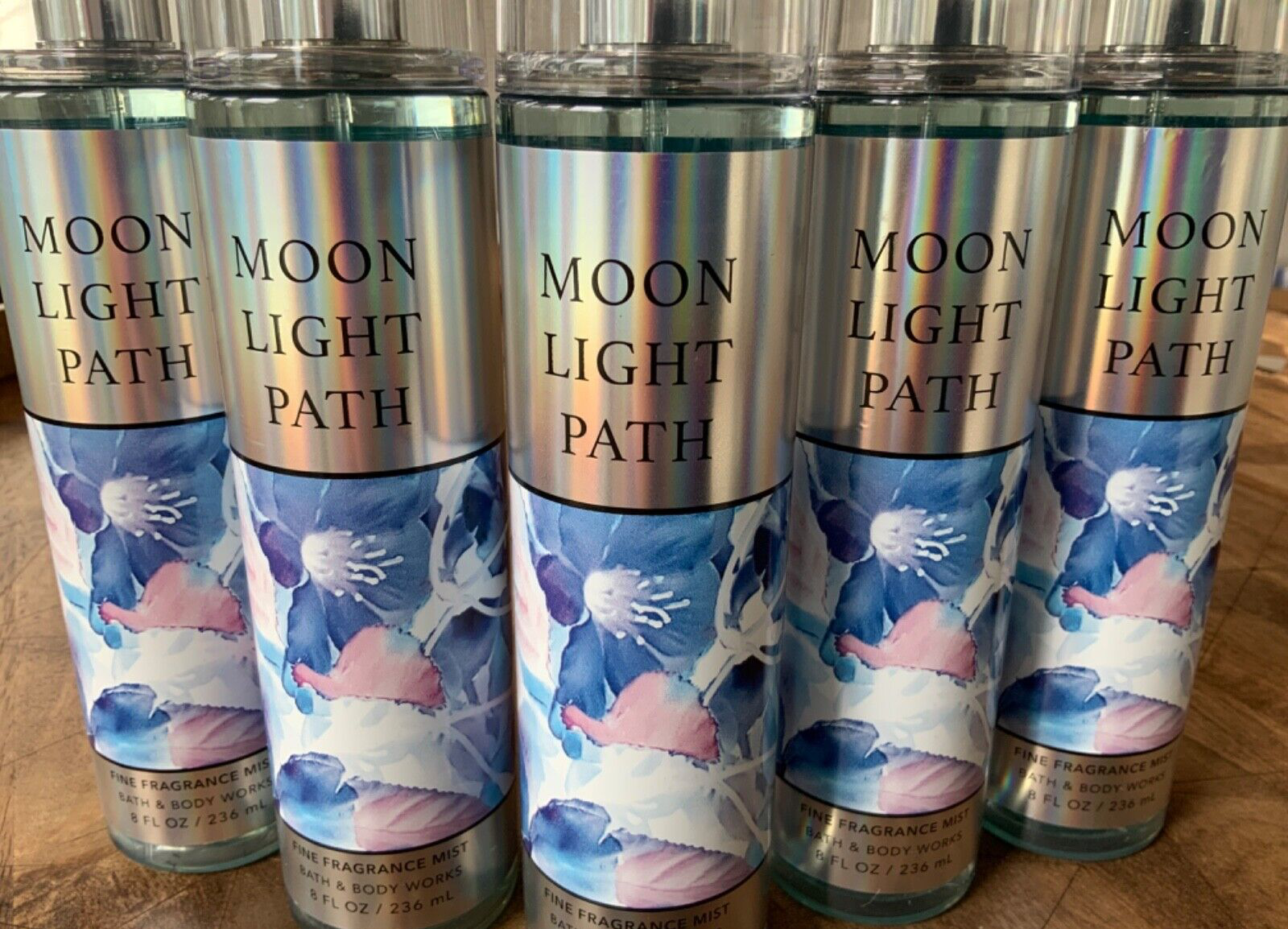 5 (FIVE) MOON LIGHT PATH Moonlight 8oz FINE FRAGRANCE MIST Bath and & Body Works