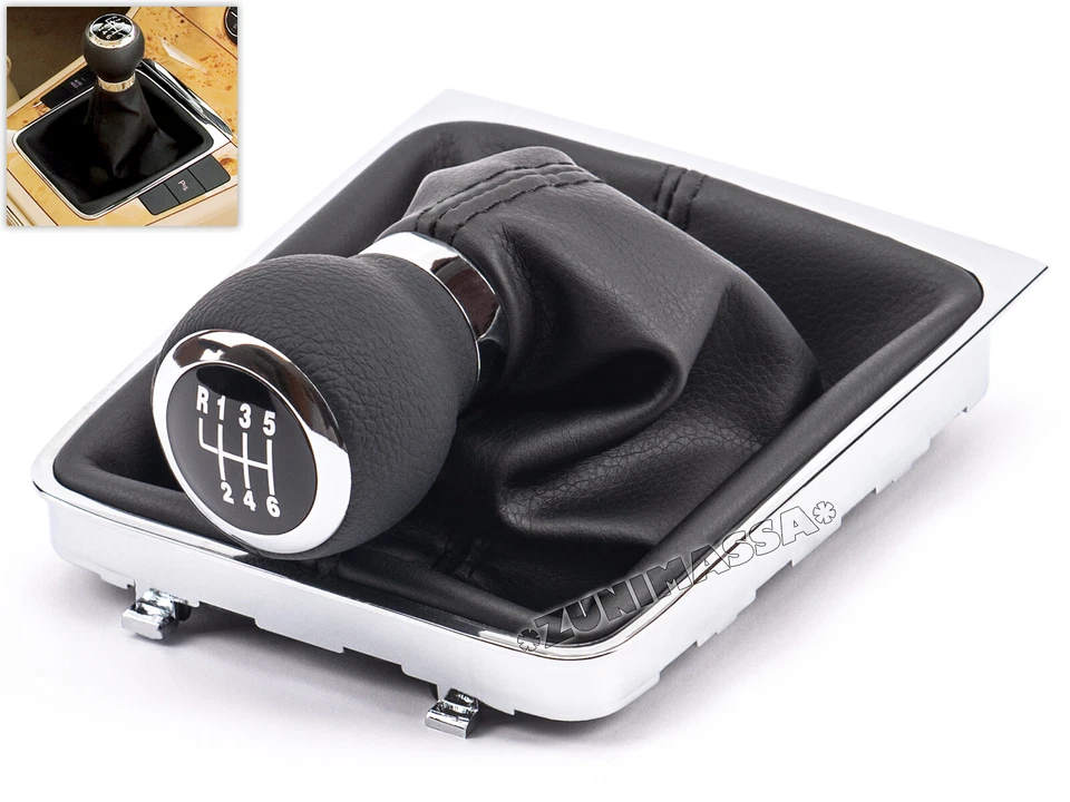 ZU-PARTS pour VW PASSAT B6 3C 3C2 CC CUIR POMMEAU LEVIER de VITESSE 6 VITESSES SOUFFLET