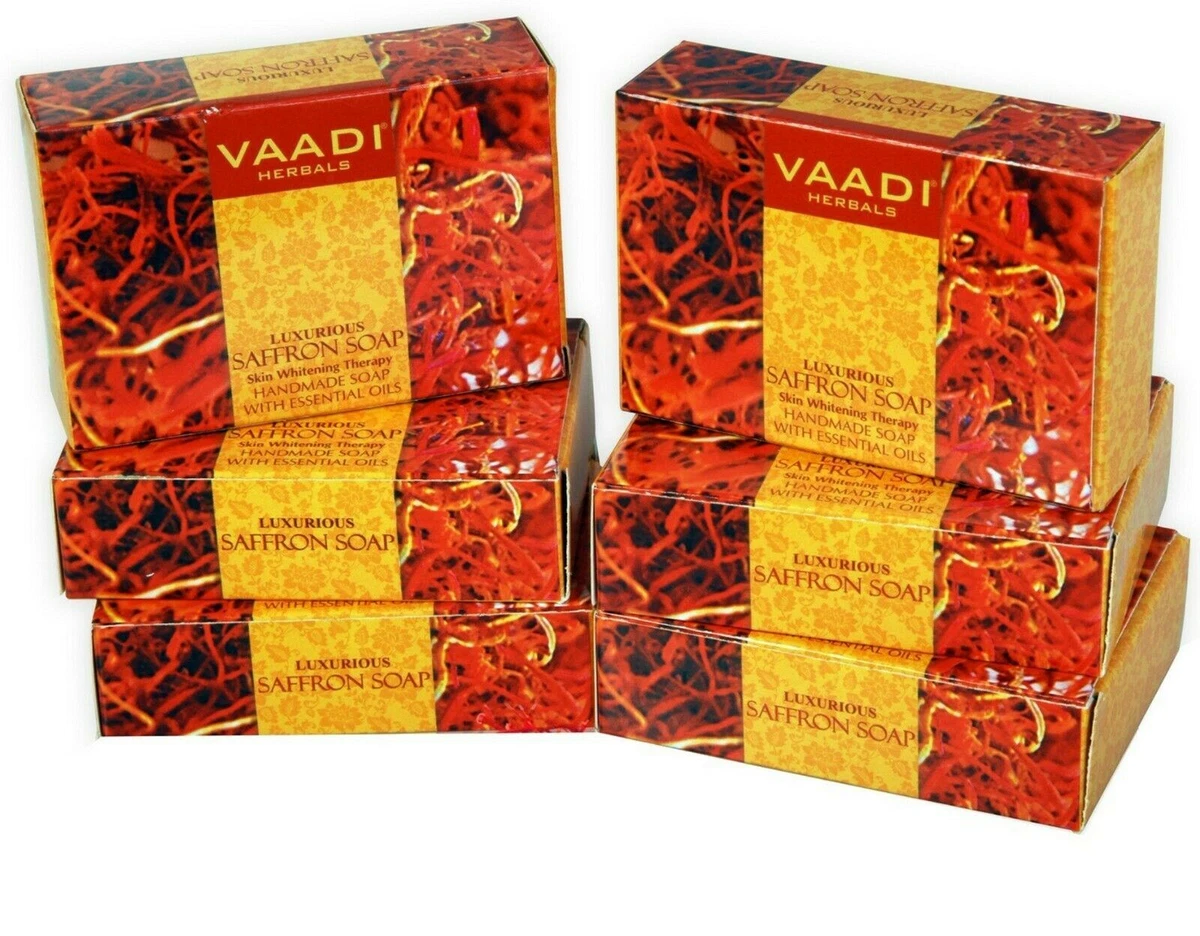 Vaadi Herbals Luxurious Saffron Soap For Skin Whitening Set Of 6