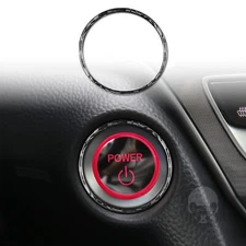 Real Carbon Fiber One-Touch Starter Trim For Honda Accord 2018-2021
