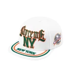 Casquette chapeau Supreme New York 6 panneaux blanc vert orange SS25 brodée