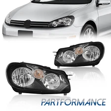 For 2010-2014 Volkswagen GTI Golf Jetta Sportwagen(MK6) Pair Headlight Assembly