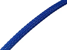 10Ft (3m) PTN1.25BL 1.25" 1-1/4" Blue PET Flex Braided Expandable Sleeving USA
